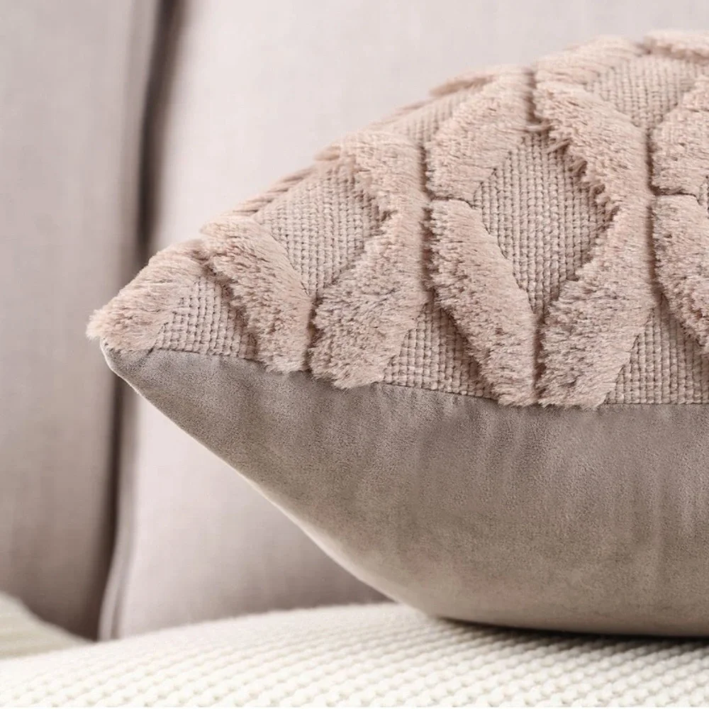 Luxury Home | Chic Mocha Short Wool Soft Plush Faux Fur Throw Pillow Covers